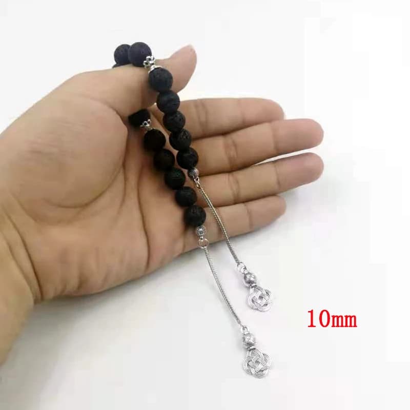 Tasbih Lava Bead Turkish Jewelry Bracelet Natural Volcanic Stone prayer beads Eid gift misbaha - 5