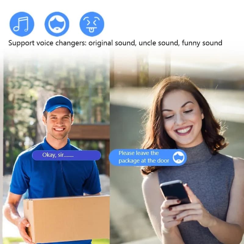 جرس باب من Tuya WIFI مع كاميرا، إنتركوم فيديو HD، مقاوم للماء، حماية أمنية، رؤية ليلية بالأشعة تحت الحمراء للمنزل الذكي - 6