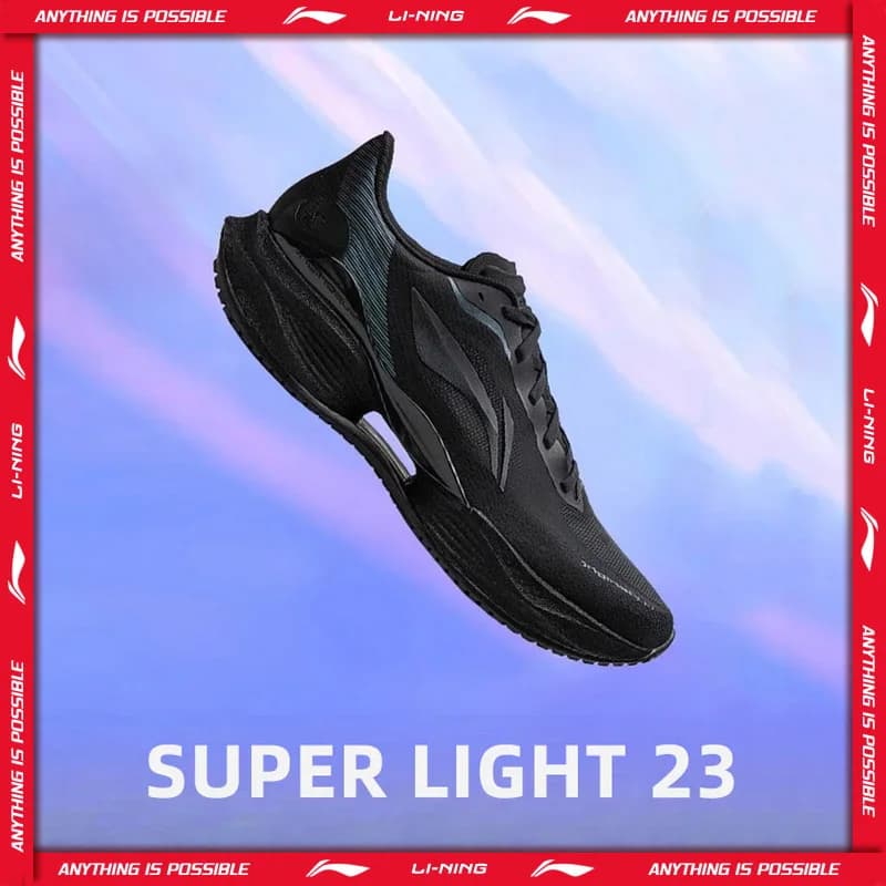 Li-Ning Men's SUPER LIGHT 23 Light Running Shoes BOOM Breathable Durable Stable Comfort LiNing Daily Jogging Sneakers ARBW017