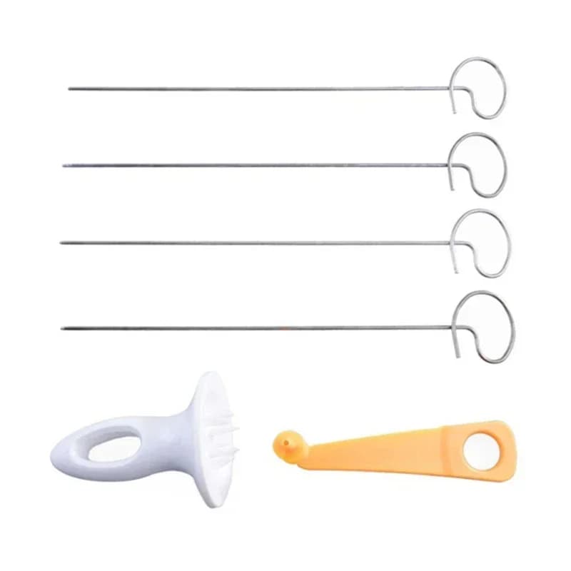 6 مجموعات من قطاعة البطاطس الحلزونية مع 4 أعواد من الفولاذ المقاوم للصدأ، صانع رقائق البطاطس القابل لإعادة الاستخدام، أدوات المطبخ - 6