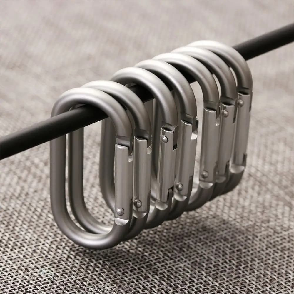 2/5/10pcs Survival Gear Camping Hiking Outdoor tool Camp Mountaineering Hook Buckle Keychain Travel Kit Climing Carabiner - 2
