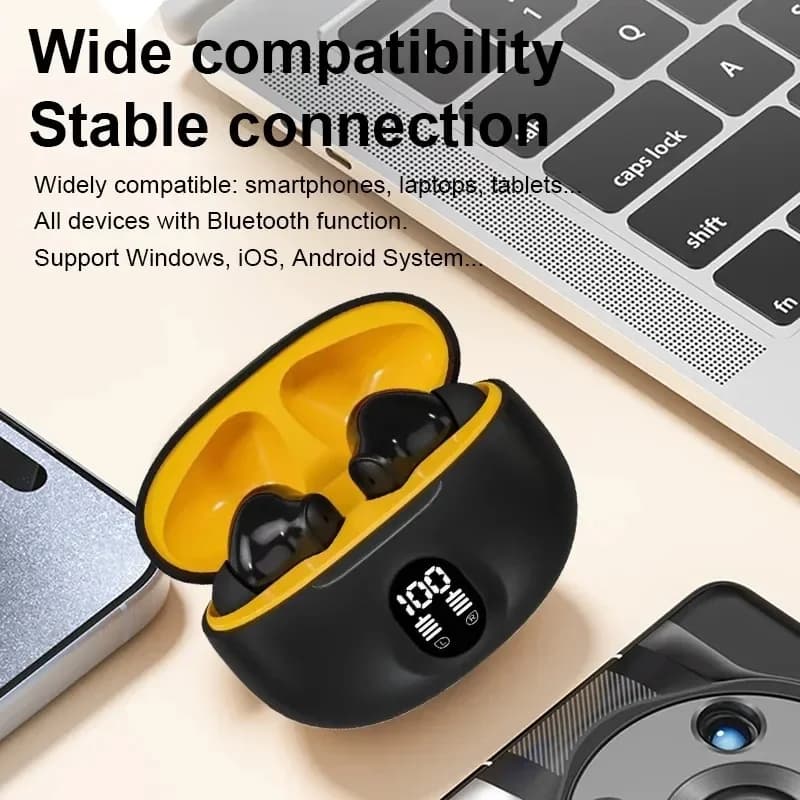 Wireless Bluetooth Headphones TWS Headsets With Mic Stereo Sport In-ear Earphone Touch Control Long Standby HD Call Earbuds Game - 4