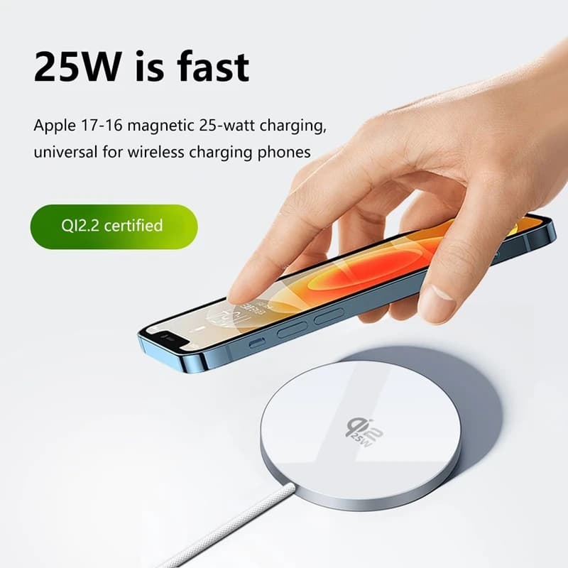 OnePlus  Qi2.2 Magnetic Charger For Magsafe 25W Wireless Fast Charging For iPhone 17 16 15 14 13 12 Pro Max Samsung S25 S23 S22 - 2