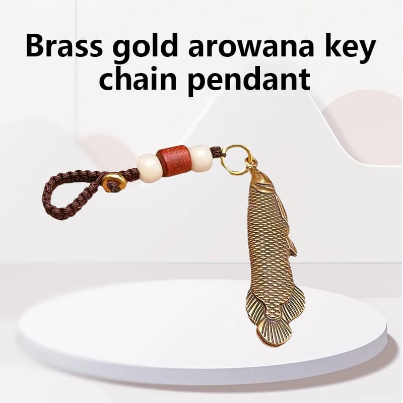1PCS Retro Charm Brass Fish Charms Pendant DIY Ornament Miniature Keychain Jewelry Home Decoration Craft Souvenir Gift - 3