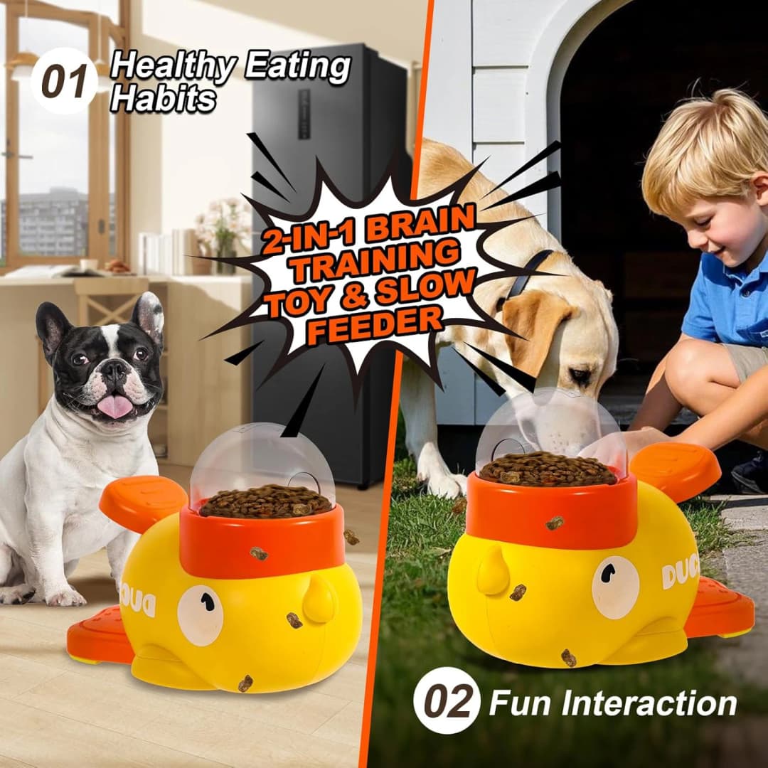 Pet Snack Feeder Dog Food Dispenser Automatic Feeder Puppy Cartoon Duck Design Used to Train Dogs Accessories Cats Cat Supplies - 5