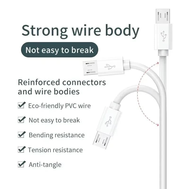 1m-10m Extra Long Micro USB Fast Charging Data Cable for Samsung Xiaomi Android Phones Camera Monitor Power Bank Data Cord - 3