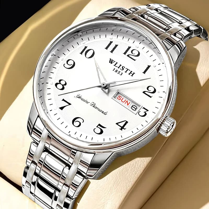 ساعة كوارتز رقمية للكبار، ساعة إضاءة ليلية احترافية، ساعة تقويم مقاومة للماء، هدية ساعة - 4