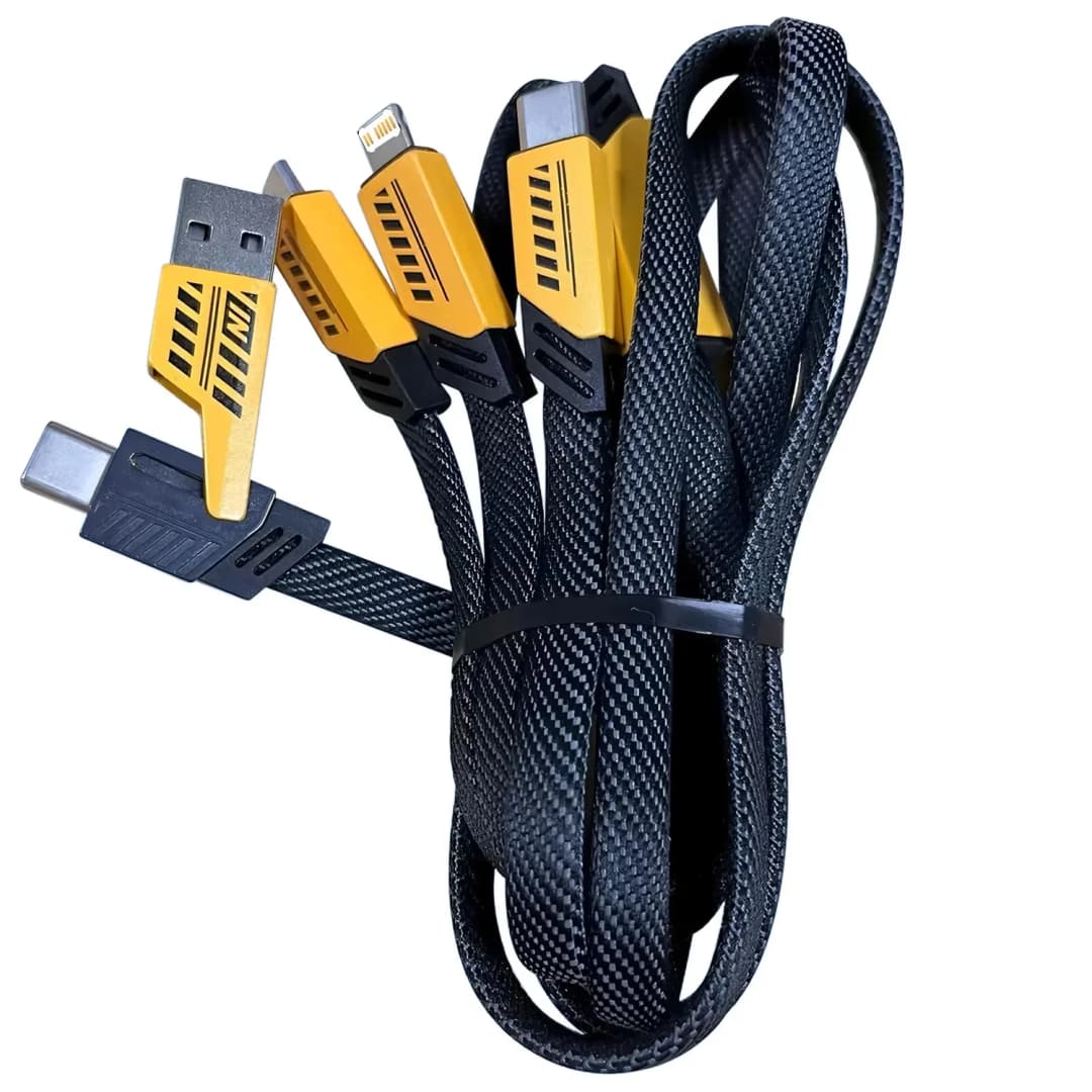 3 في 2 240 واط سلك شحن سريع لمايكرو USB نوع C كابل الشاحن 1.2 متر منفذ USB متعدد سلك شحن USB متعدد آيفون هواوي - 6