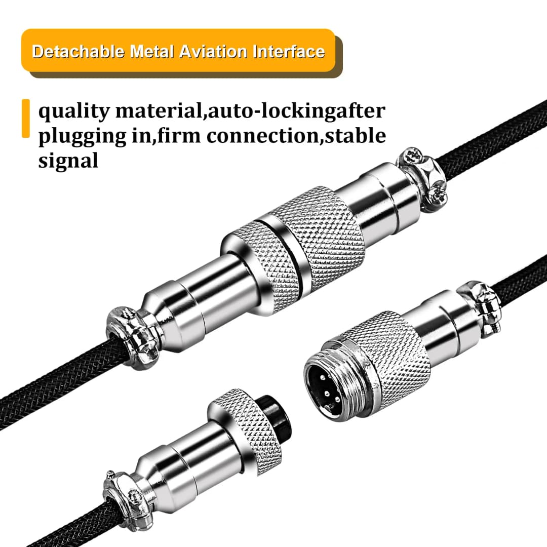 NNBILI لوحة المفاتيح الميكانيكية ملفوف سلك كابل نوع C منفذ USB طيار اللف كابل كمبيوتر مكتبي الألعاب لوحة المفاتيح الملحقات - 2