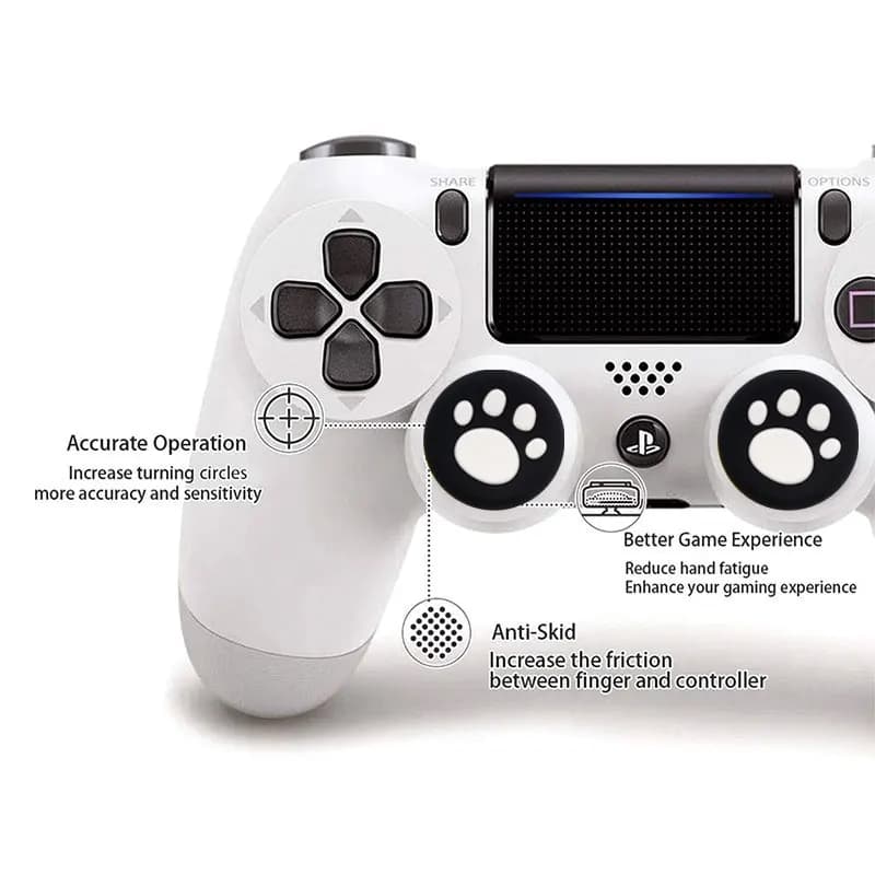 2 قطعة أغطية قبضة سيليكون ناعمة لعصا التحكم Xbox One، متوافقة مع Sony PlayStation 5/4، PS5/PS4، Xbox Switch Pro - 5