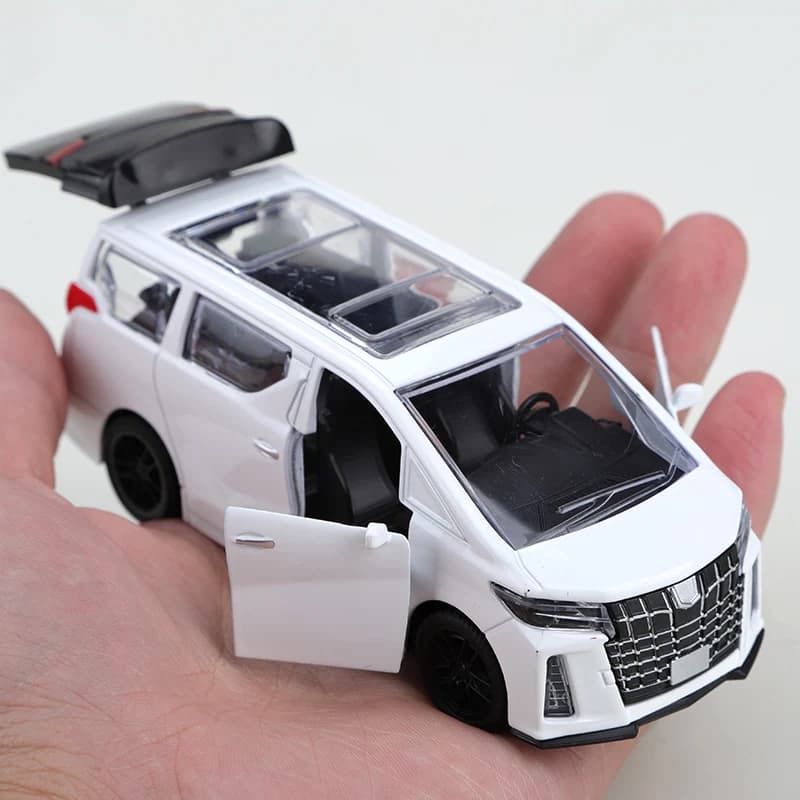 (Bagged) 1/ Toy car in the style of a nanny van, die-cast metal, boy's toy, pull-back mechanism, three doors that can be opened - 2