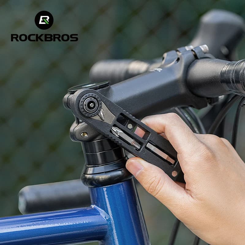 ROCKBROS Bicycle Wrench Set High Strength Multifunctional Portable Bicycle Tire Levers Ratchet Wrench Kit Bike Tire Prying Rod - 4