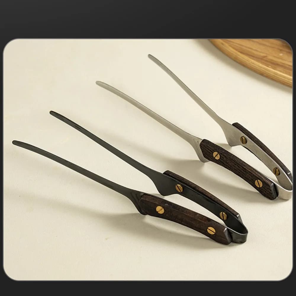 الفولاذ المقاوم للصدأ متعددة الوظائف القلي الأسماك كليب القلي ملعقة ستيك كليب خمر شواء كليب لوازم التخييم في الهواء الطلق - 2