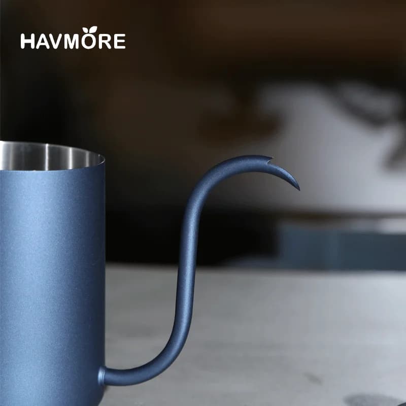 أدوات إكسسوارات إبريق شاي/قهوة من الفولاذ المقاوم للصدأ 304 سعة 600 مل بمنقار إوز طويل لصنع قهوة الإسبريسو - 2