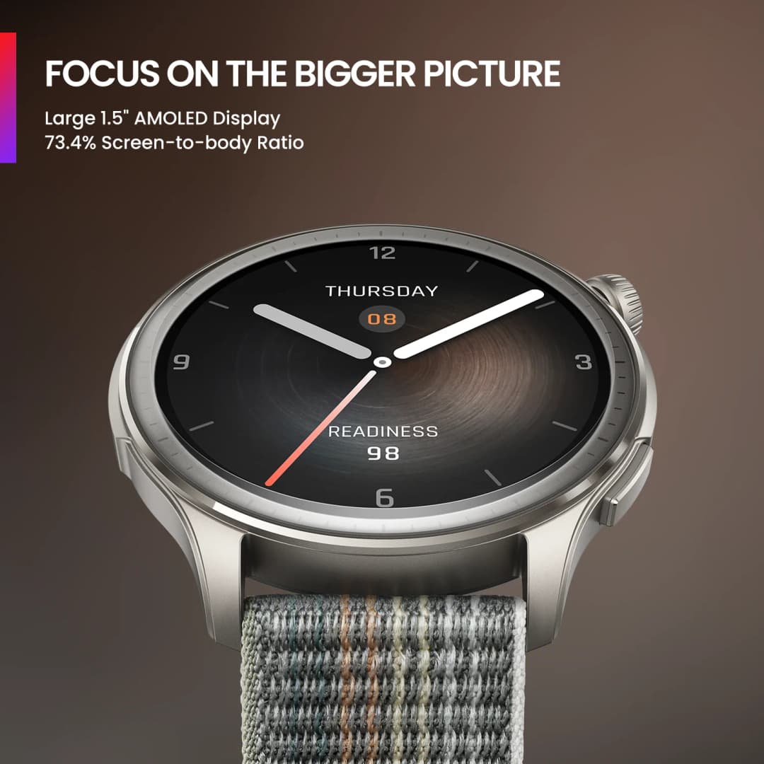 ساعة Amazfit Balance الذكية 46 ملم، مدرب النوم، نظام تحديد المواقع المزدوج، أكثر من 150 وضع رياضي، جاهزة لهواتف أندرويد وآيفون - 2