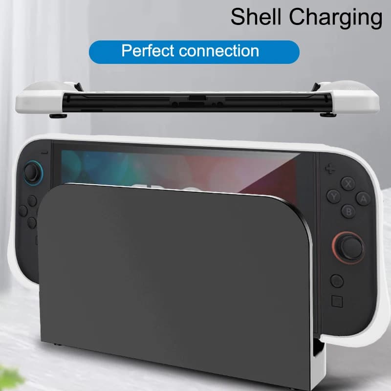 For Switch 2 Dockable Protective Case Upgraded Protective Cover Ergonomic Comfort TPU Grip Shell Dockabel Case For Switch 2 - 4