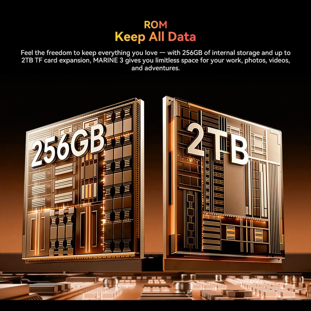 Global version Blackview OSCAL Marine 3 Rugged Smartphone Android 16 6.56" HD+IPS Display 24GB(8GB+16GB)+256GB NFC Mobile Phone - 4