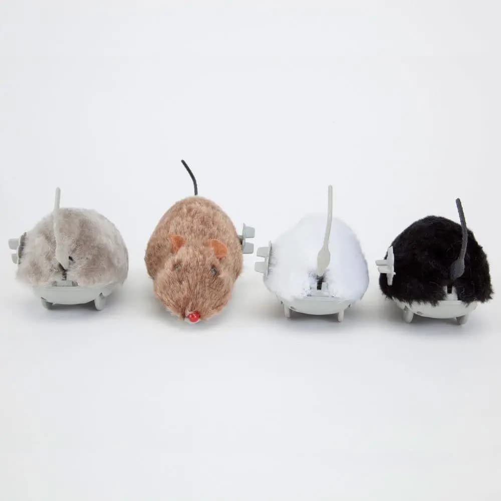 1Pc Funny Lifelike Plush Mouse Running Rat Toy for Cats Dogs Tail Mouse Pets Kids Random Color - 5