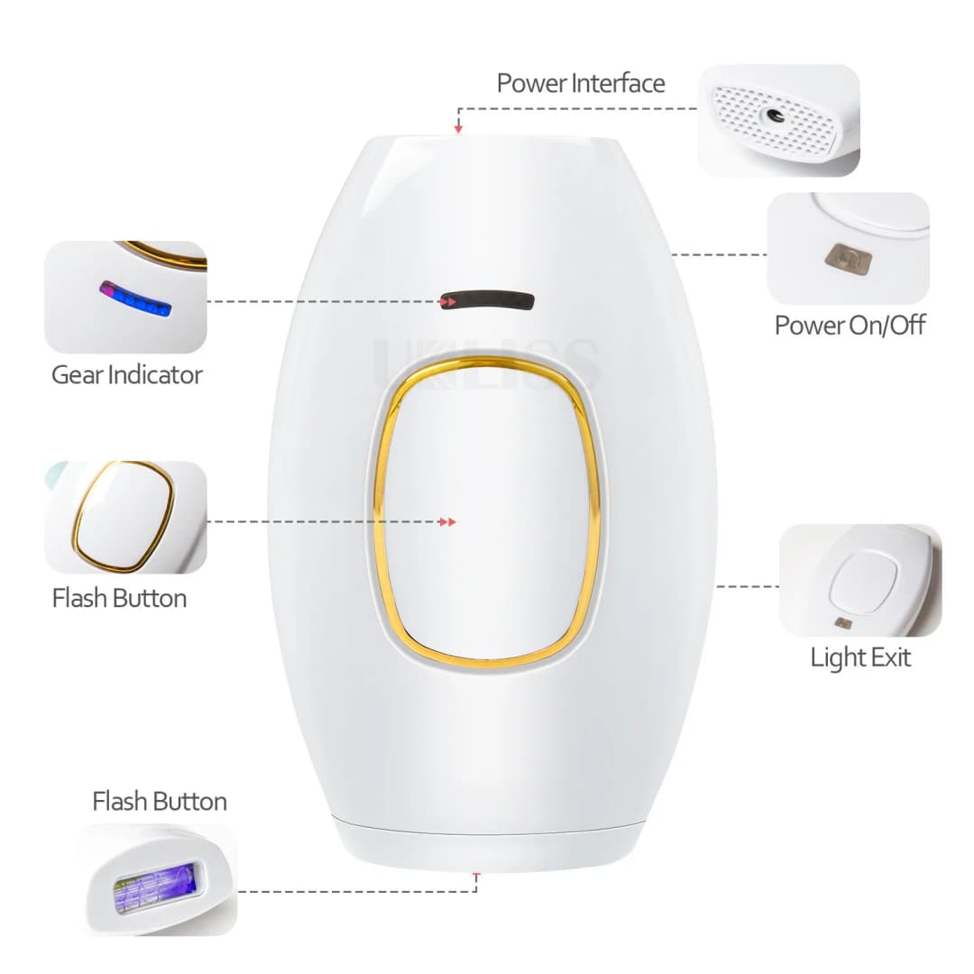 جهاز إزالة الشعر بالليزر IPL الجديد للنساء مع 500,000 نبضة ضوئية لإزالة الشعر الدائمة بدون ألم - 3