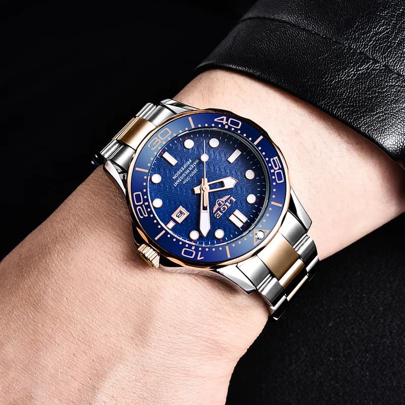 Reloj Hombre LIGE Top Luxury Mens Watches Fashion Business Quartz Wristwatches Waterproof Luminous Date Steel Watches Men Gifts - 6