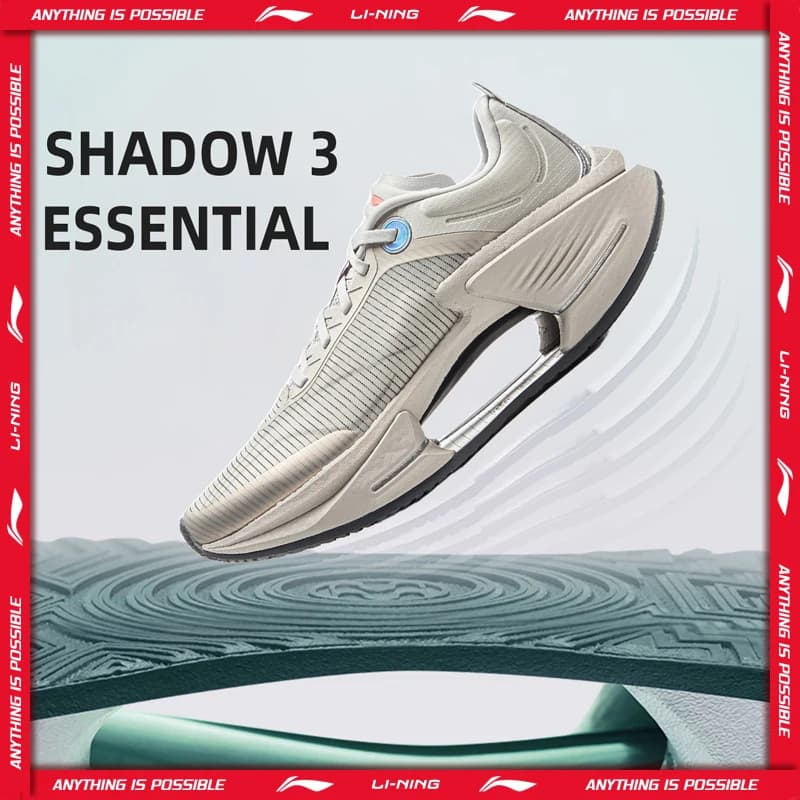 Li-Ning Men's SHADOW 3 ESSENTIAL Running Shoes JIANG Light Cushion BOOM LiNing Wearable Sneakers ARRV003
