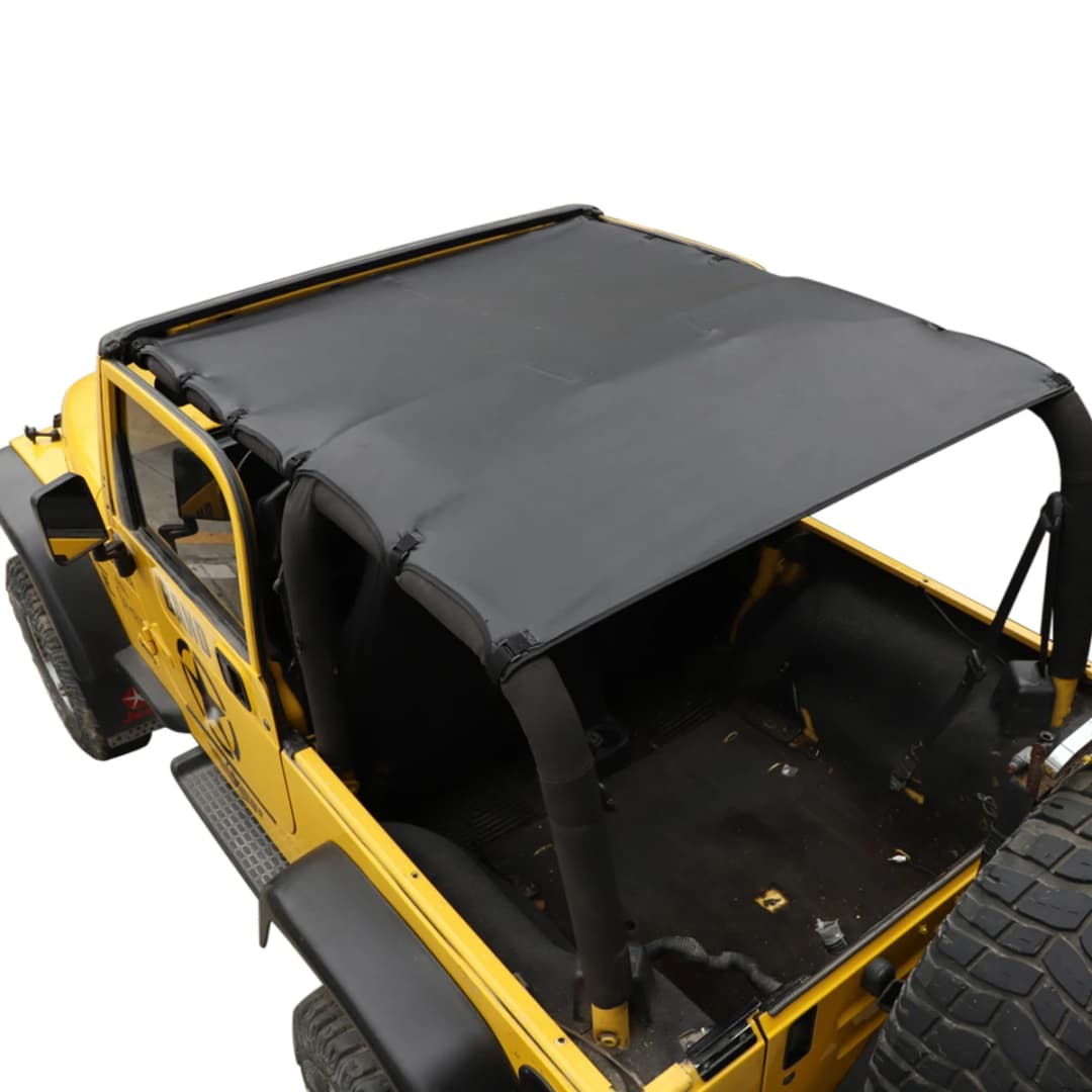 Leather Soft Roof Mesh Bikini Top Sunshade Cover UV Sun Insulated Net for Jeep Wrangler TJ 1997-2006 Car Exterior Accessories - 6