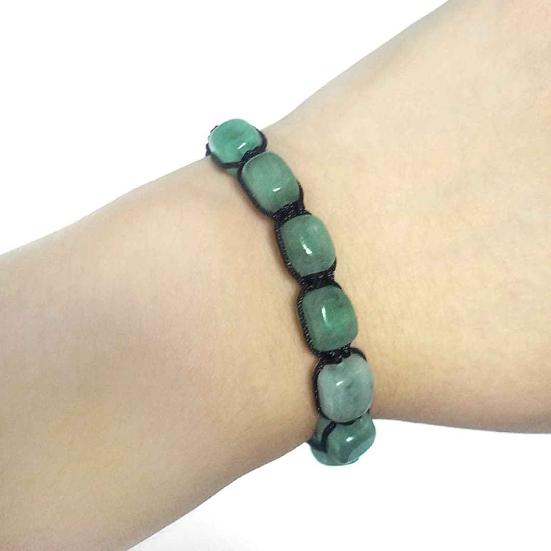 Square Beads 7 Chakra Treatment Crystal Bracelet Yoga Stone Adjustable Bracelet Meditation Relaxation Anxiety Women's Bracele - 2
