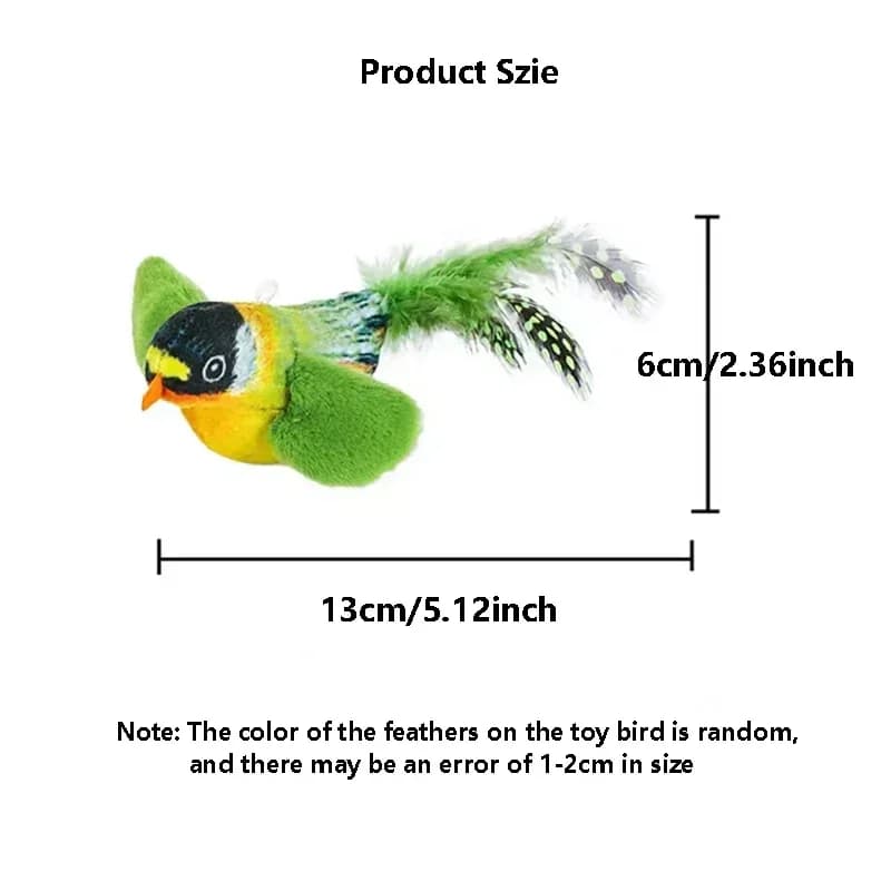 The pet cat toy emulates the sound bird to amuse the cat elastic rope to relieve boredom and resist scratching and biting - 6
