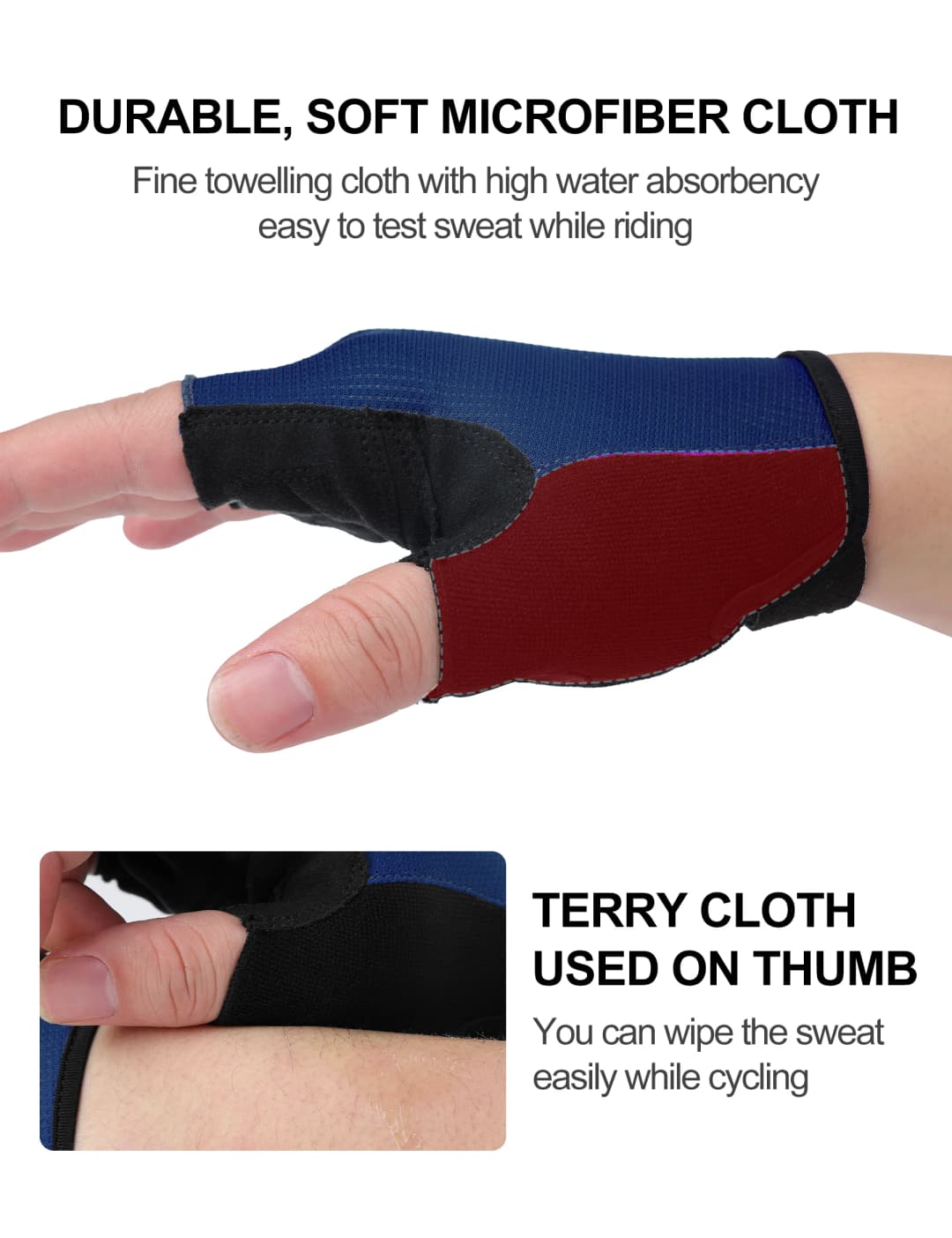 INBIKE Half Finger Cycling Gloves Summer Bicycle Gloves Shock-absorption Breathable Mountain Bike MTB Gloves Cycling Accessories - 3