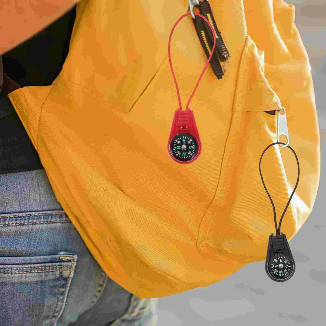 بوصلة صغيرة ABS التخييم التنزه جيب البوصلة قلادة المحمولة الملاحة تسلق ركوب الأطفال هدية في الهواء الطلق بقاء والعتاد - 6