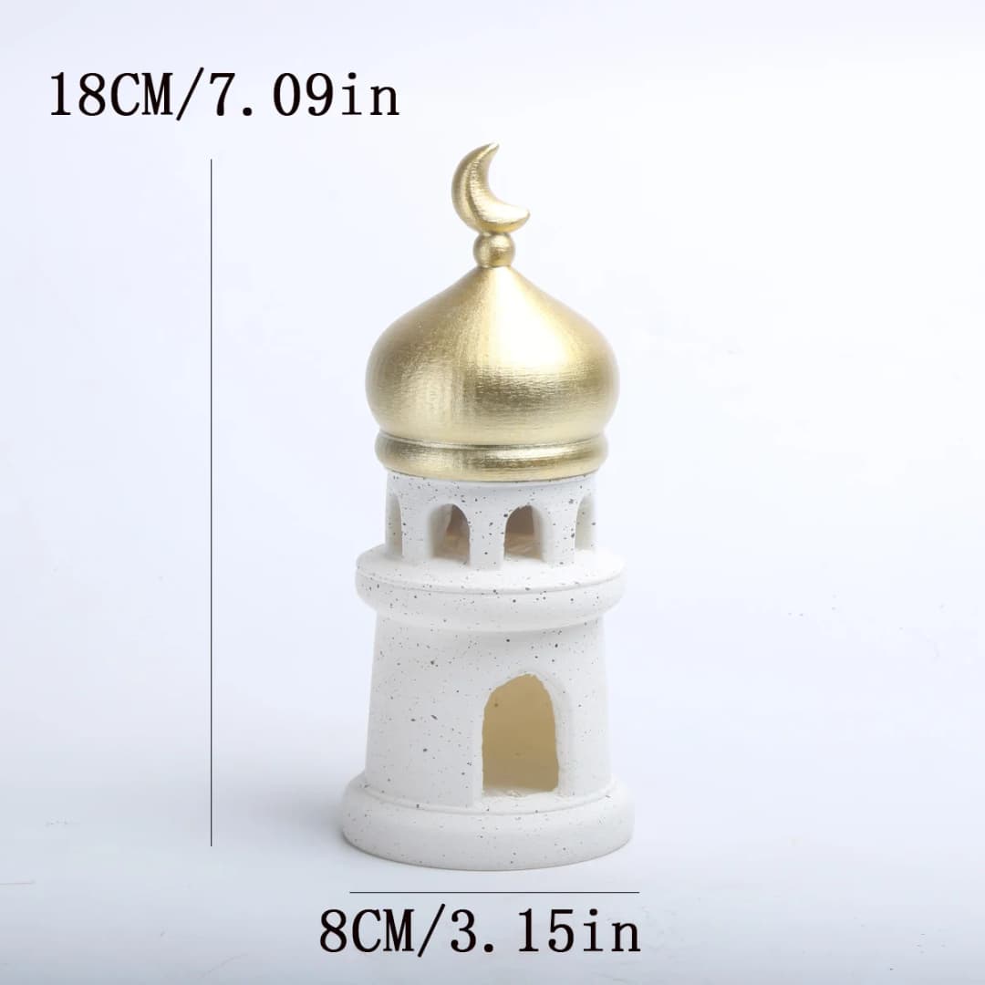 1 Piece Ramadan-themed Muslim Cartoon Style Minaret Islamic Desktop Decor Craft Souvenir Gift - 5