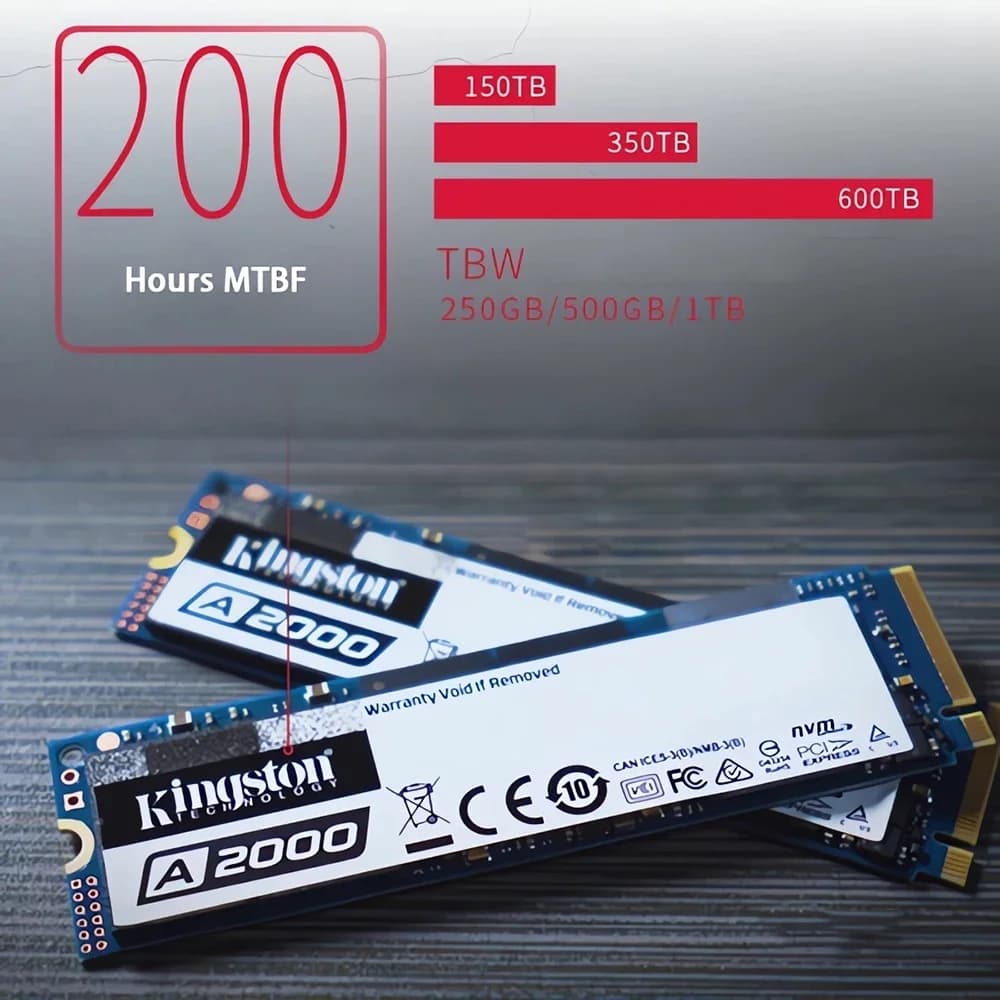محرك أقراص كينجستون SSD A2000 NVMe PCIe M.2 2280 250 جيجا بايت 500 جيجا بايت 1 تيرا بايت محرك أقراص صلبة داخلي للكمبيوتر الشخصي دفتر الملاحظات الكمبيوتر المكتبي - 4