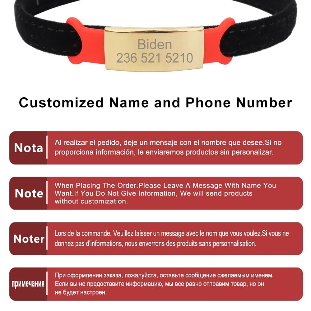 نقش مخصص اسم حيوان أليف إكسسوارات طوق كلب قطة بطاقة سيليكون جرو قطة رقم هاتف مضاد للفقدان مخصص ذهبي وردي - 5
