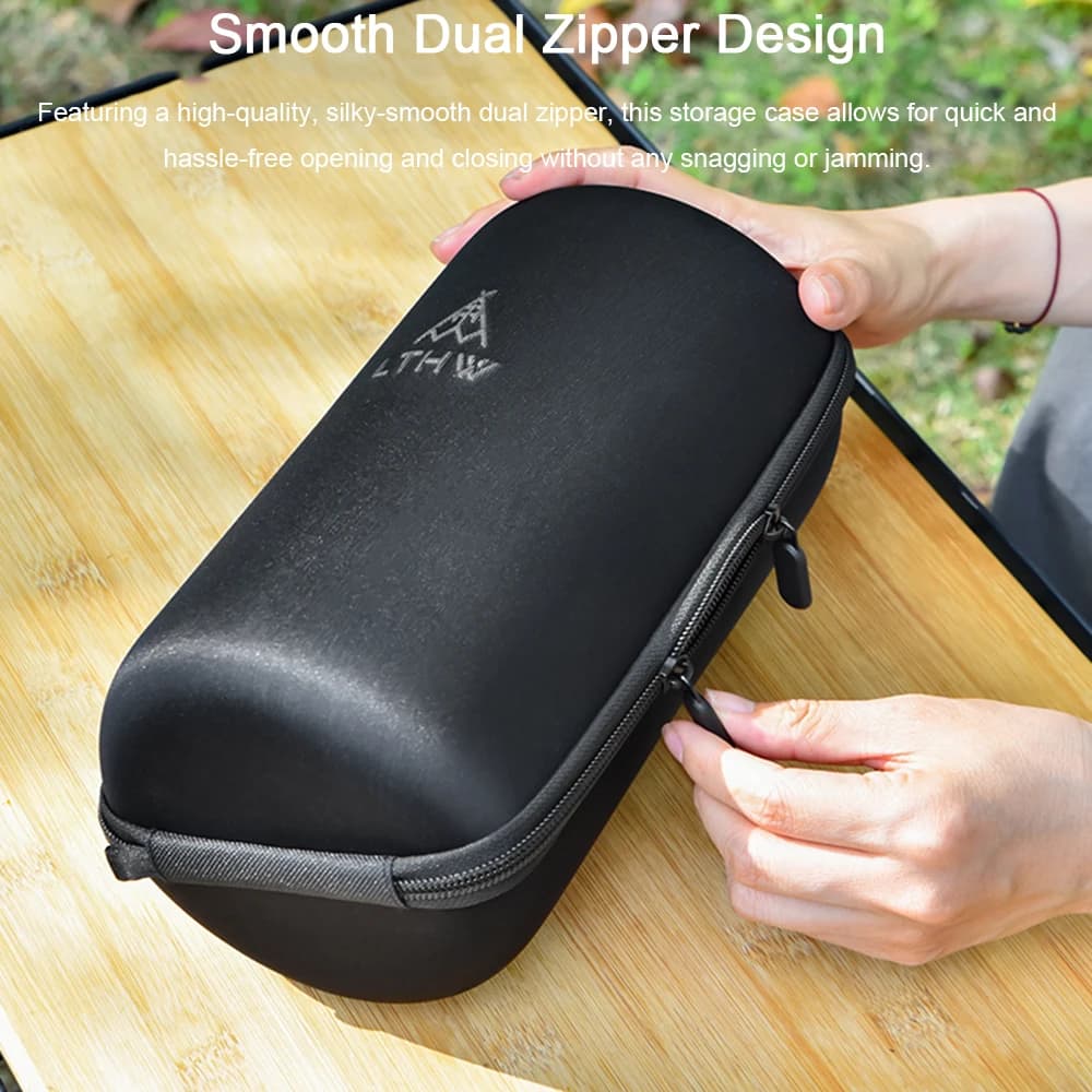 Camping Hard Shell Gas Canister Storage EVA Bag Case Shockproof Large Zipper Opening Dual Handles G2/G5 Compatible - 2