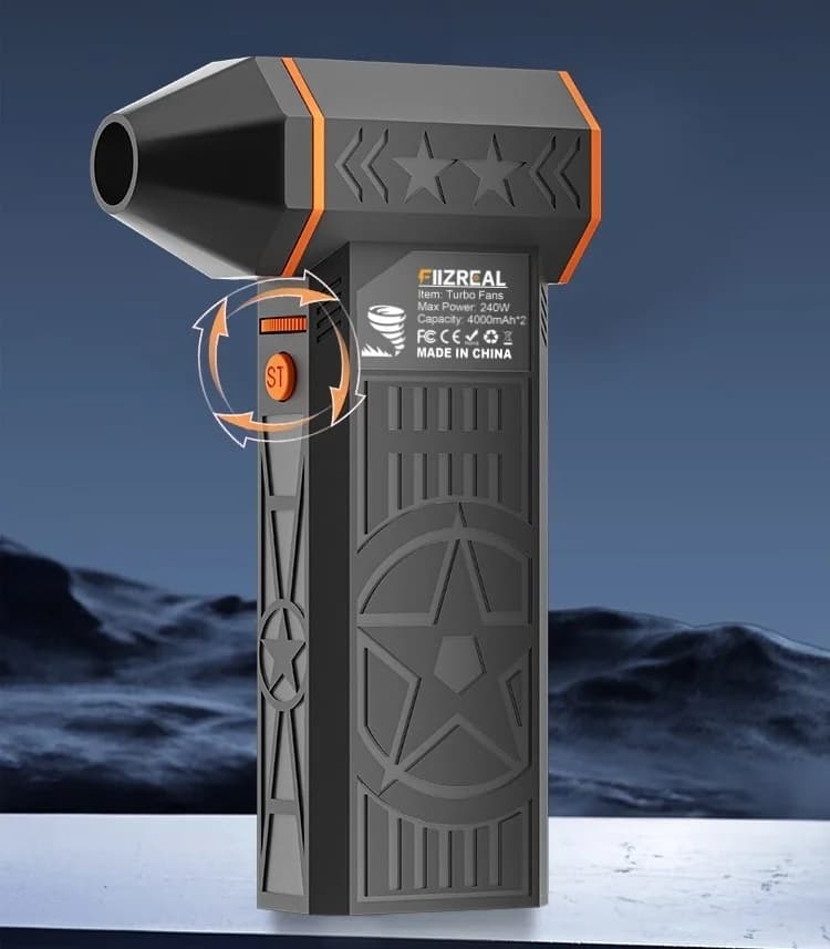 Fiizreal X50 Brushless Turbo Fan 240W High-Speed Portable 8000mAh Rechargeable 57m/s Typhoon Wind Type-C Charging Camping Fan - 4