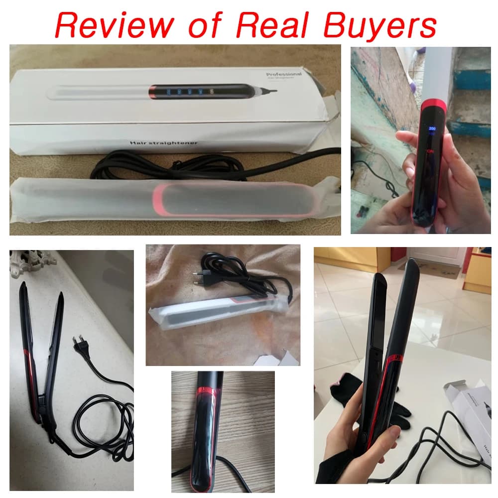 Professional Hair Straightener Curler Electric Splint Flat Iron Negative Ion Straight Curling Iron Plates Corrugation Hair Care - 6