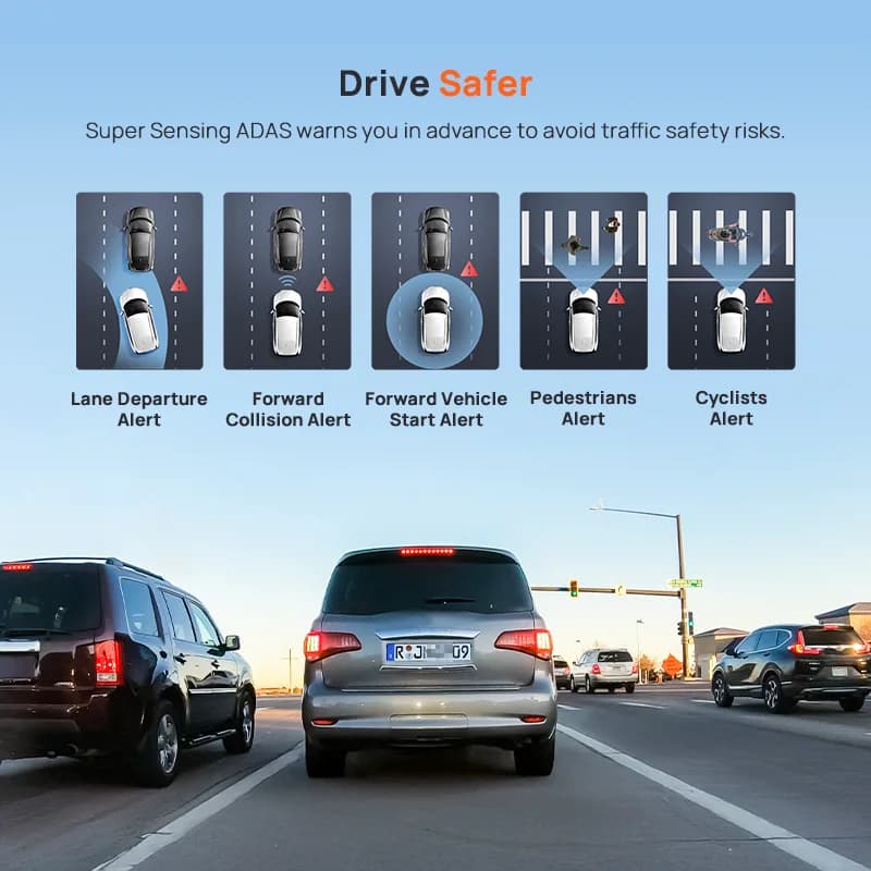 70mai A800SE 4K مسجل سيارة يدعم كاميرا خلفية أو داخلية وضع انتظار 24 ساعة نظام تحديد المواقع ADAS نسخة محدثة من 70mai A800S - 4