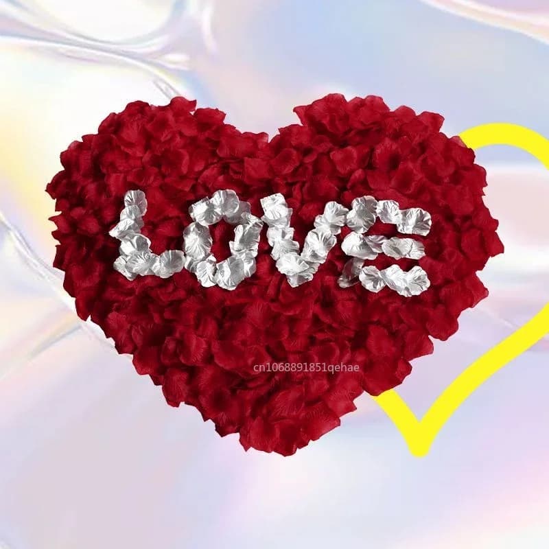 2000-100Pcs Artificial Fake Rose Petals Colorful Simulation Silk Rose Petal For Valentines Day Wedding Party Romantic Decoration - 3