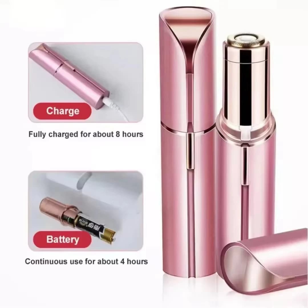 Portable Lipstick Shaped Electric Hair Remover For Women Painless And Effective Facial Hair Removal Home Razor Shaver Tool - 3