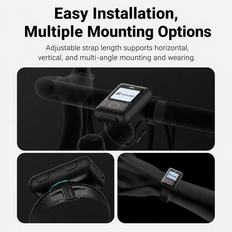 Insta360 One X5/X4/X3/X2/RS/RS/R GPS/Go 3S/ACE Pro Smart Remote Control for Action Camera VR Panoramic Camera Waterproof WIFI - 5