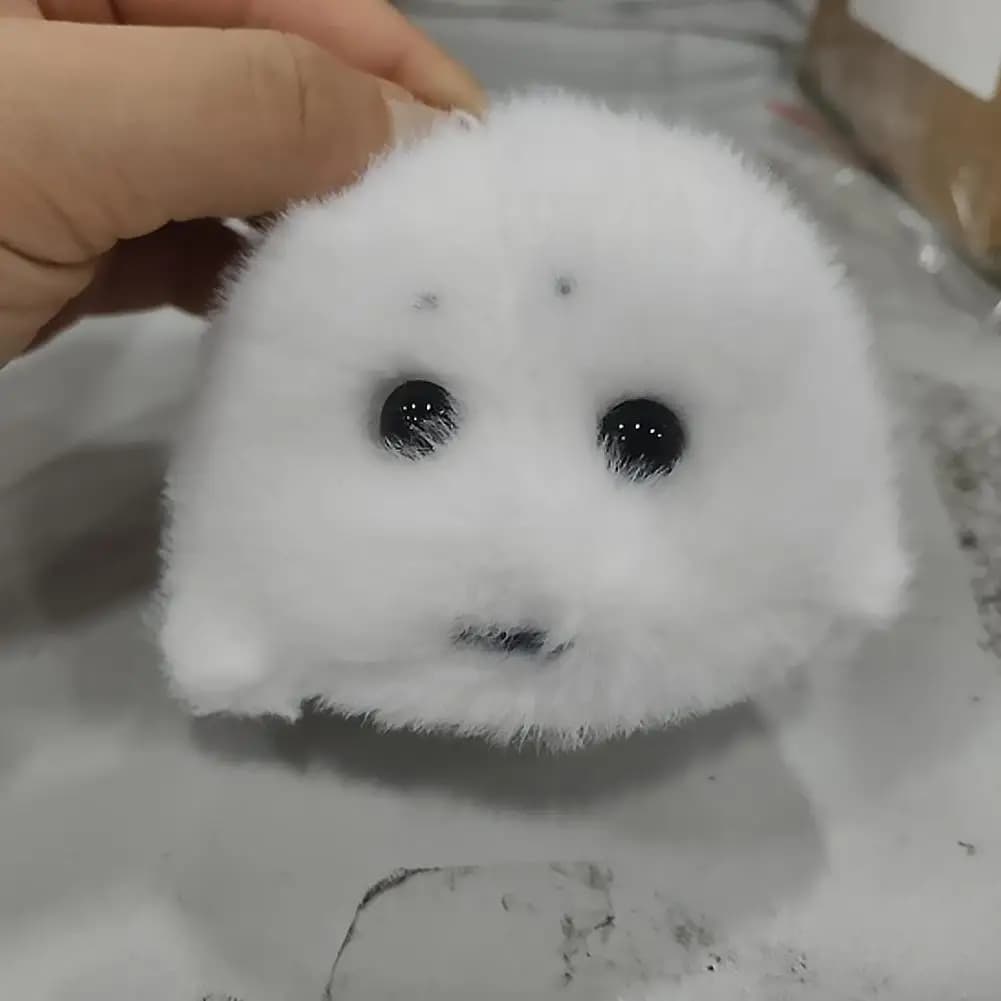 Soft Grey Seal Plush Keychain White Seal Plushies Animal Pendant Fashion Stuffed Doll Keyring Car Key Accessories Car Ornaments - 5