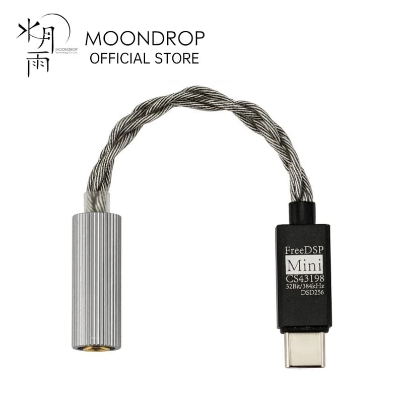 مضخم فك ترميز MOONDROP FreeDSP Mini، محمول، USB-C، مصغر، مزود بـ CS43198، محول 3.5mm CITA