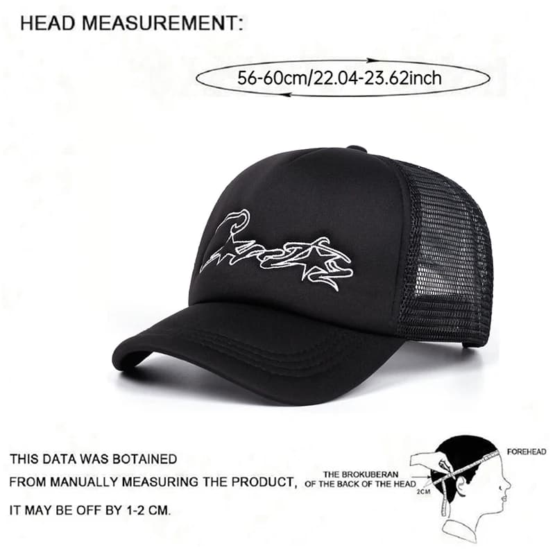 2025 Fashion Simple New Breathable Mesh Hat C Five pointed Star Embroidered Street Hip Hop Hat Daily Commuting Wear Baseball Hat - 6