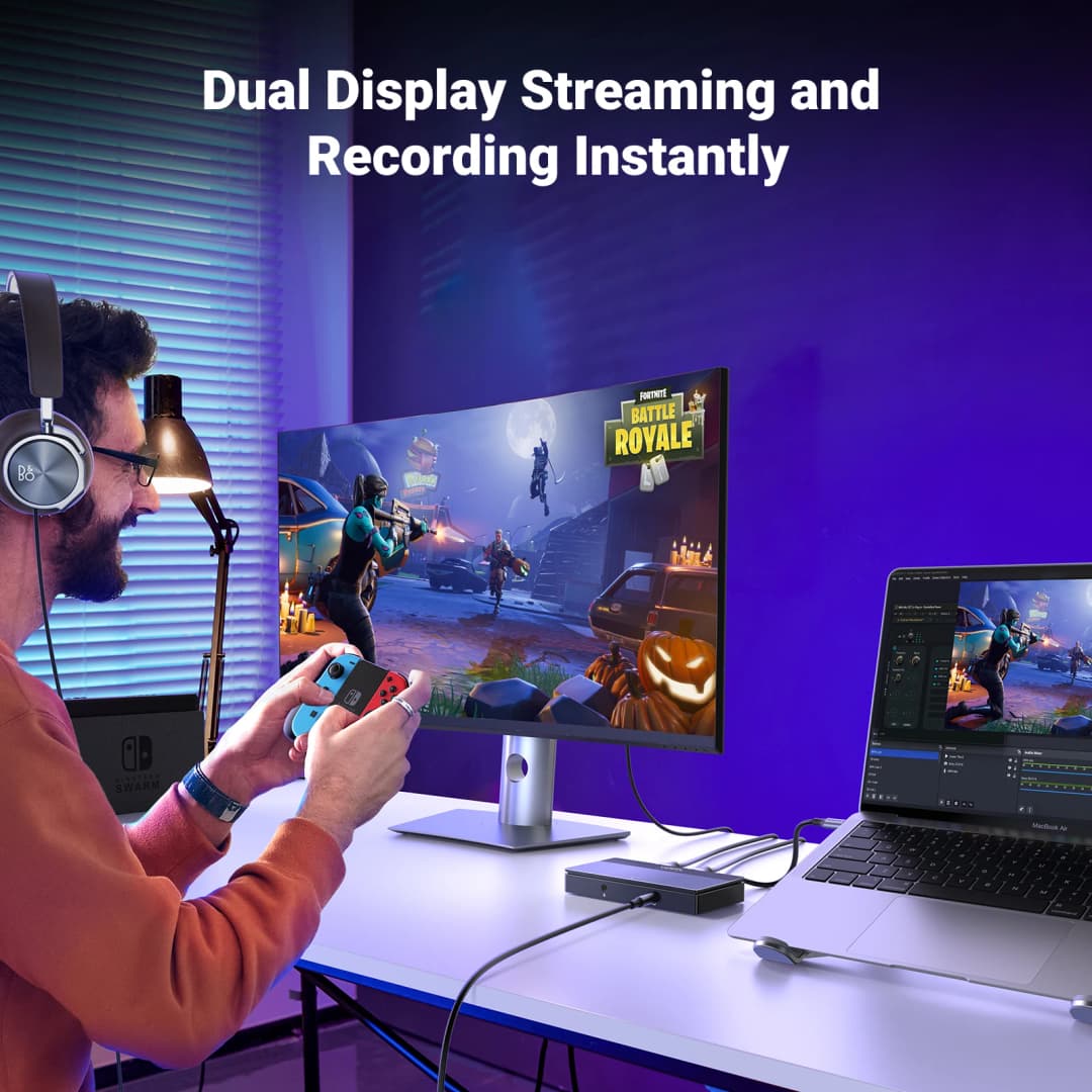UGREEN HDMI Video Capture Card 4K60Hz HDMI to USB/Type-C Video Grabber Box for Computer Camera Live Stream Record Meeting - 3