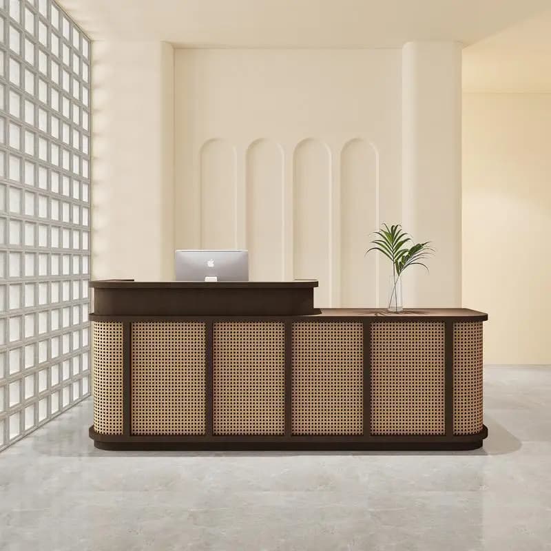 طاولة استقبال فيفور حديثة لمقهى، منصة أثاث لوح صناعي MHJDT - 2