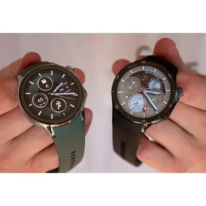 ساعة ون بلس ووتش 3 الذكية إصدار عالمي 2025 بشاشة AMOLED مقاس 1.50 بوصة وذاكرة 32 جيجابايت ومعالج سناب دراجون W5 ونظام Wear OS من جوجل وNFC وIP68 و5ATM - 2