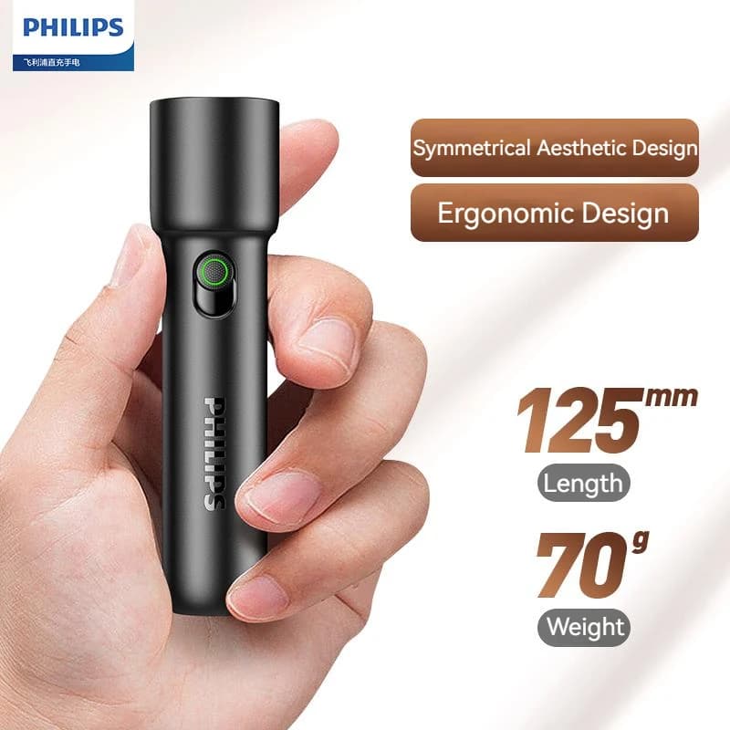 Philips 2024 New EDC Portable Flashlight Rechargeable LED Flashlights for Defensa Personal Self Defense Camping Hiking - 2