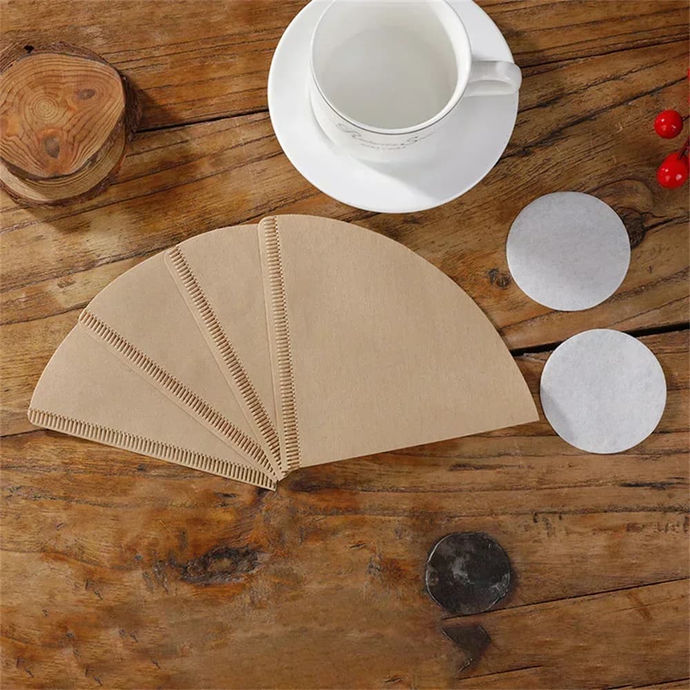 40/100Pcs V Shape Coffee Filter Paper Unbleached Disposable Food Grade V60 Coffee Filters for Pour Over Coffee Maker Drip Coffee - 3