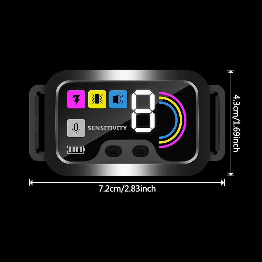 طوق ذكي لمنع نباح الكلاب، طوق لمنع النباح للكلاب الكبيرة والمتوسطة والصغيرة، طوق تدريب قابل لإعادة الشحن لمنع النباح مع 8 - 4
