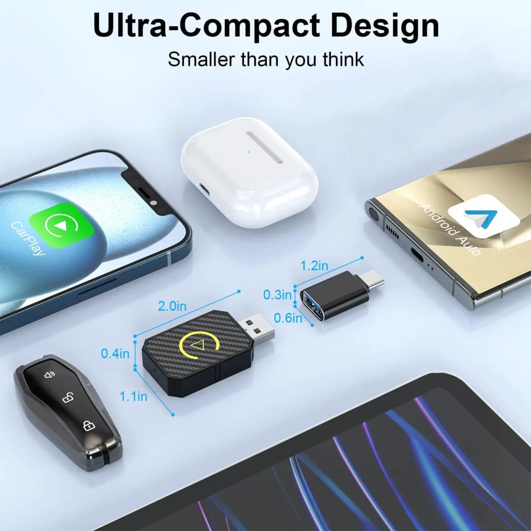 2 in 1 NEW Wireless CarPlay Android Auto Adapter USB Dongle Smart Mini Box Bluetooth Wifi Plug And Play for OEM Car Stereo - 6